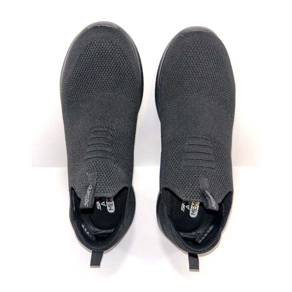 Skechers Ultra Flex First Take Black Slip On Sneakers Women's Size 9